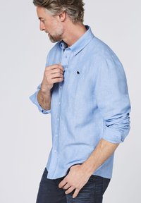 Colorado Denim MIT LOGOSTICKEREI - Shirt - bel air blue melange