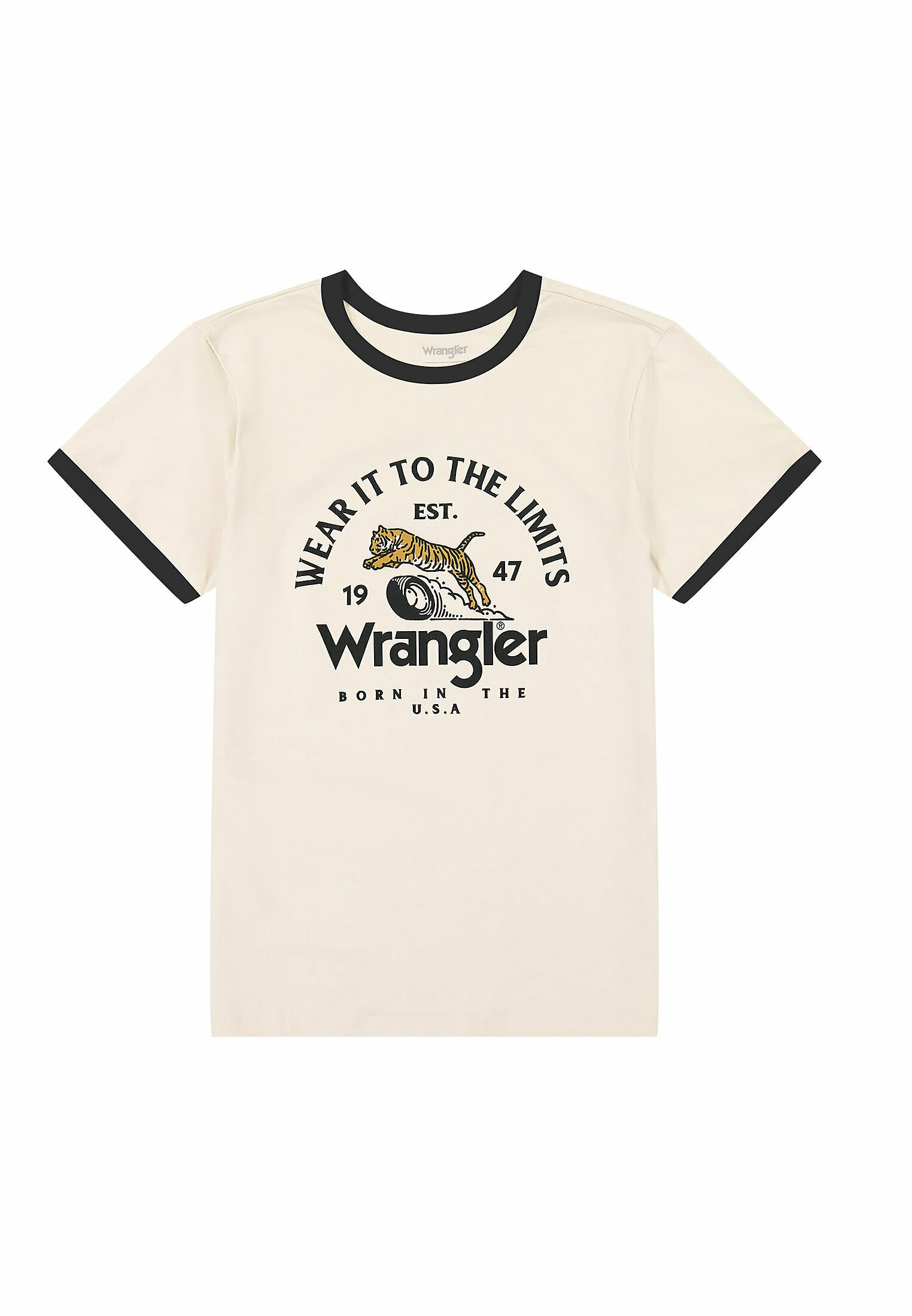 Wrangler - T-shirt z nadrukiem/mleczny - Zalando.pl