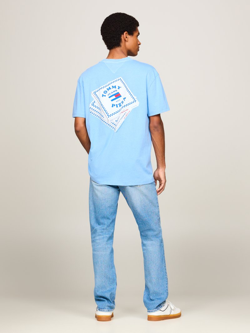 Tommy Jeans FUN NOVELTY TEE UNISEX - T-shirt estampada - westside blue