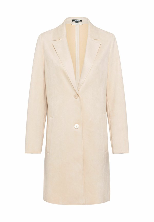 MIT REVERSKRAGEN - Kurzmantel - beige