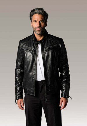 Veste en cuir - noir