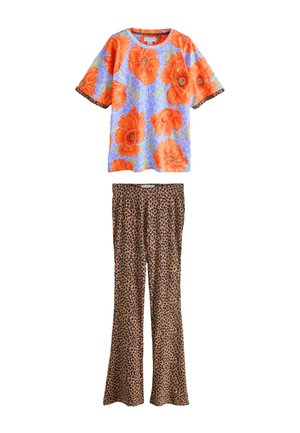 Never Fully Dressed POPPY LEOPARD PRINT FLARE SET   - Pyjama - orange