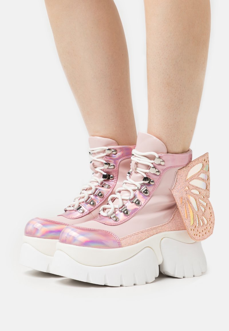 Koi Footwear Botki sznurowane/różowy Zalando.pl