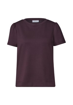 Street One Studio, T-SHIRT IN UNIFARBE MIT RAFFUNG - T-Shirt basic - very berry