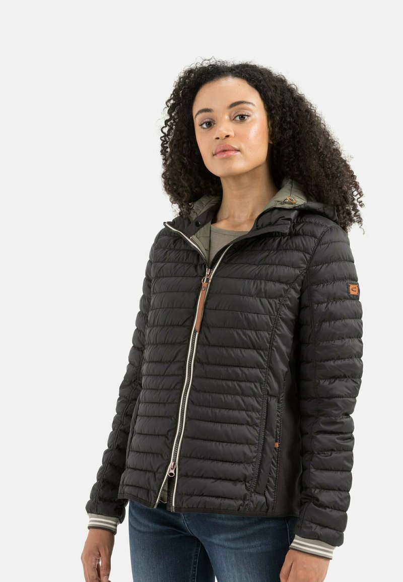 camel active MIT ABNEHMBARER KAPUZE Winterjacke black/schwarz