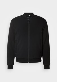 REGULAR FIT IN DOBBY WITH PADDING AND LOGO ON PATCH - Bomber Jacket - black