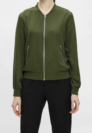 Sweater met rits - mottled green