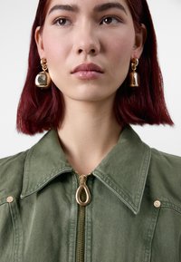 GAP GAP X CULT GAIA DOUBLE ZIP MINI DRESS - Obleka iz džinsa - olive night