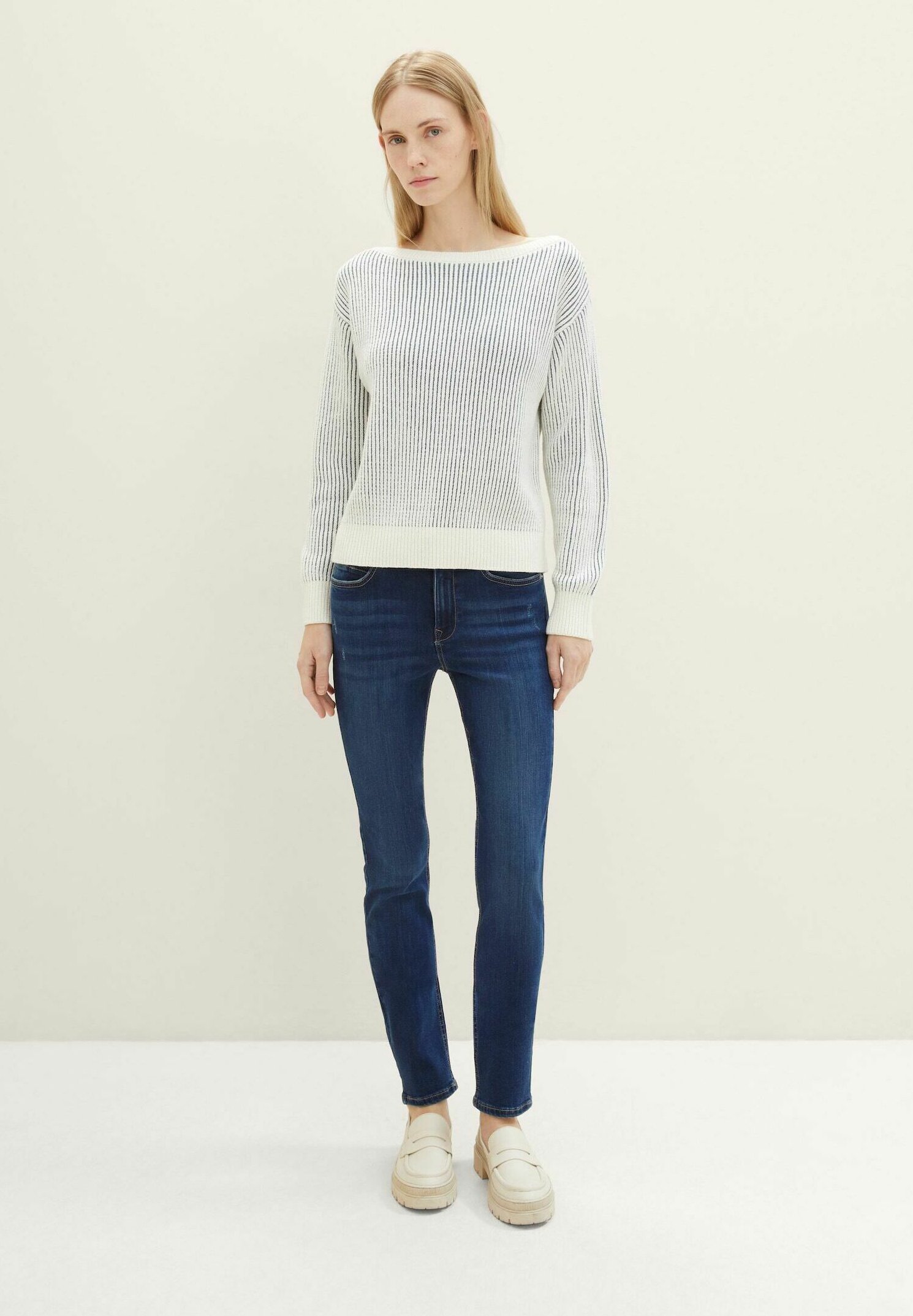 TOM TAILOR Jeans Donna Alexa Slim Fit Con Cintura – Vestibilità Stretta, Vita Media, Blu