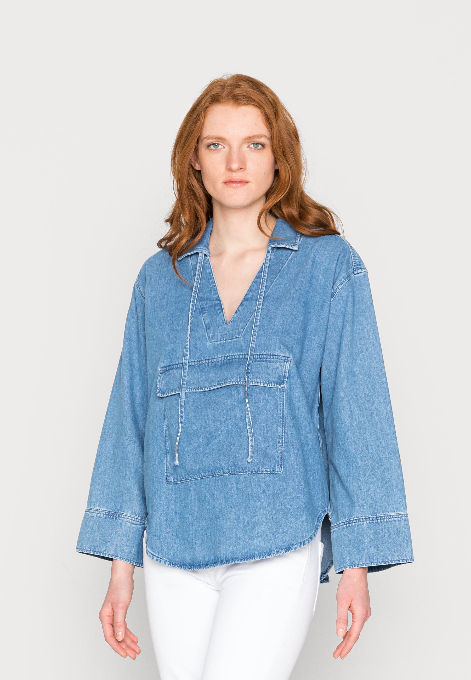 GANT POPOVER - Blouse - indigo/blue 
