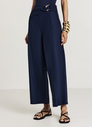 Calliope CULOTTE CON FIBBIA - Stoffhose - blu