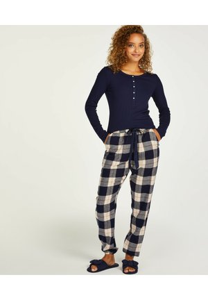 PYJAMAHOSE TWILL CHECK CUFF - Pyjamasbyxor - blue