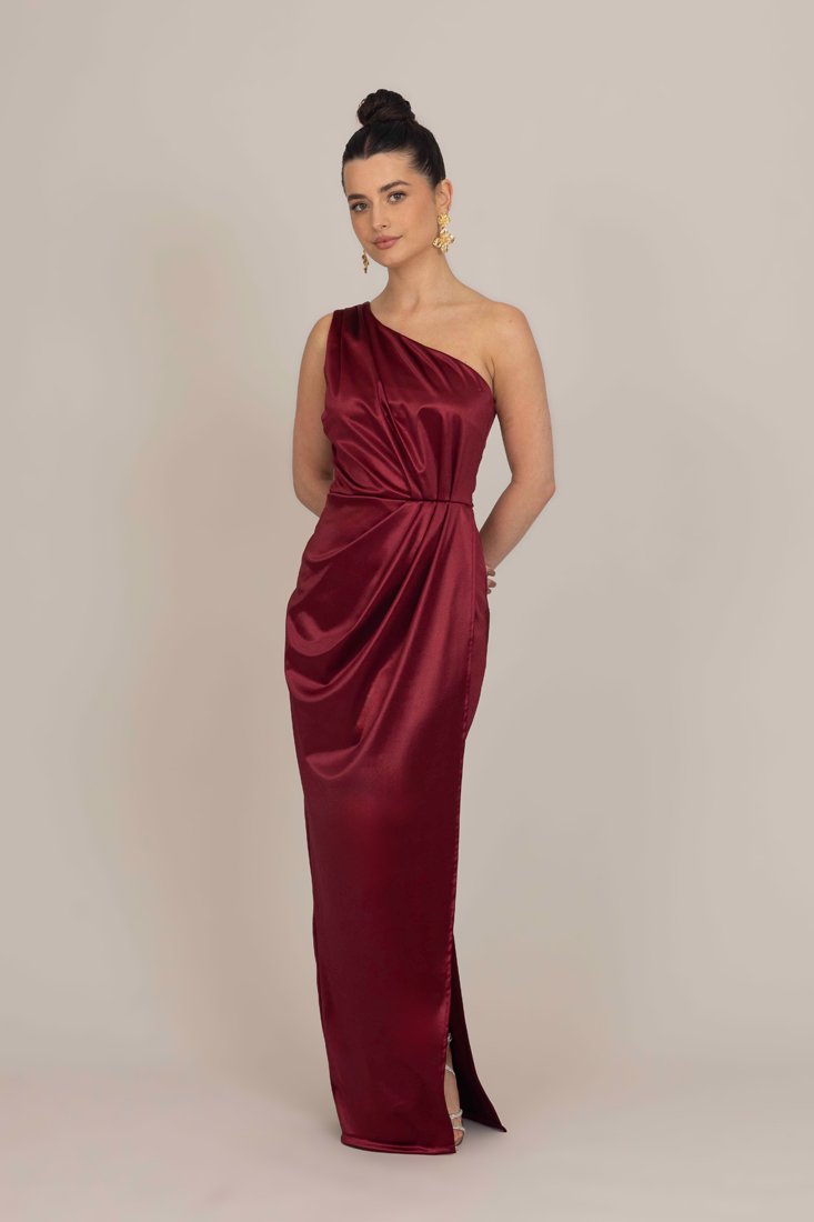 strapless open back dress Modern Day Glam One Shoulder Asymmetrical Maxi Dress  VICI