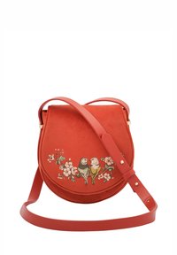 LOVEBIRDS SADDLE - Cross body bag - rust red