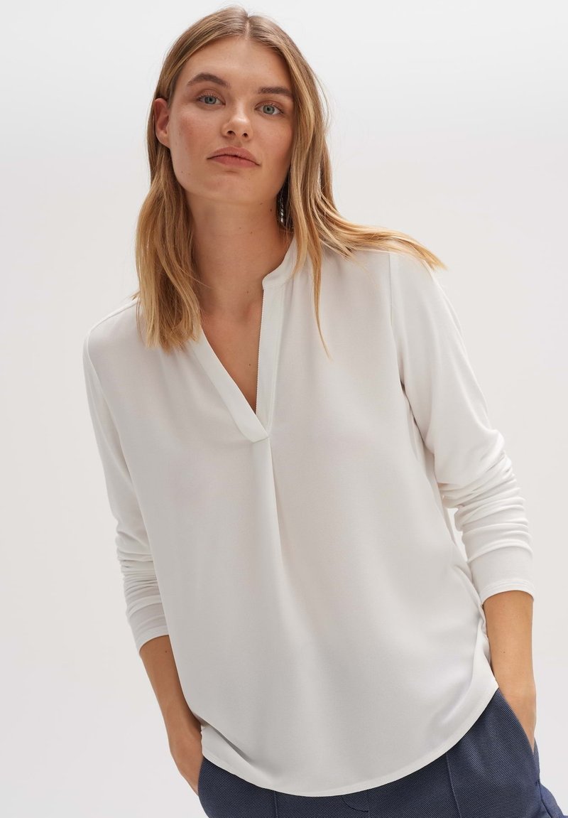 OPUS LANGARM FULJA - Bluse - milk