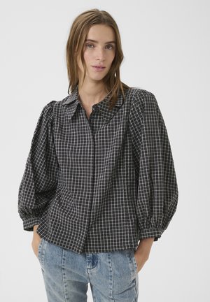 BELLEN FROSTY  - Blúzka so zapínaním na gombíky - dark grey check