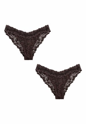 TANGA FIT - ULTIMATE COMFORT  KNICKERS 2 PACK - Fecskék - chocolate brown