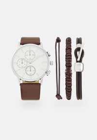 Pier One SET - Montre - cognac/silver-coloured