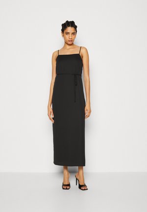 MIDI SLIP DRESS - Vestito lungo - black