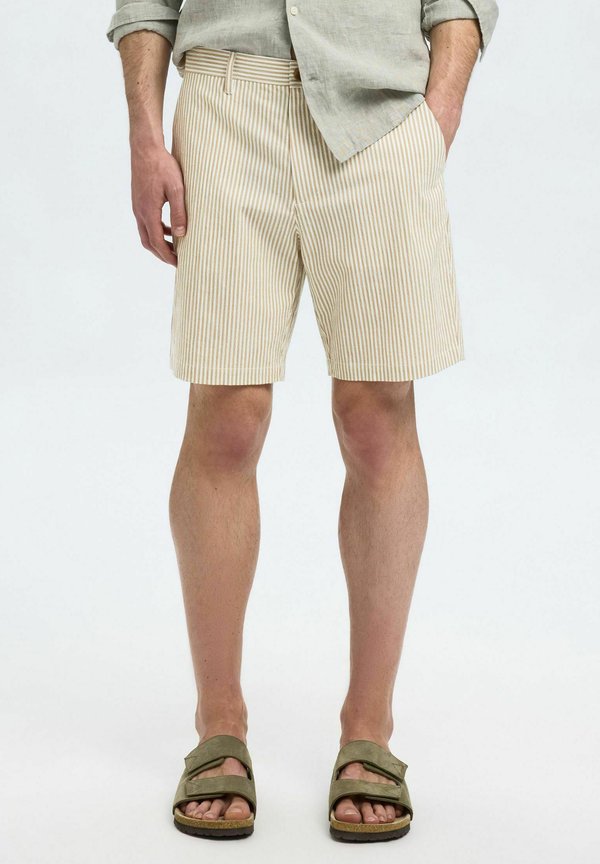 SLHREGULAR KARL SEERSUCKER - Shorts - kelp