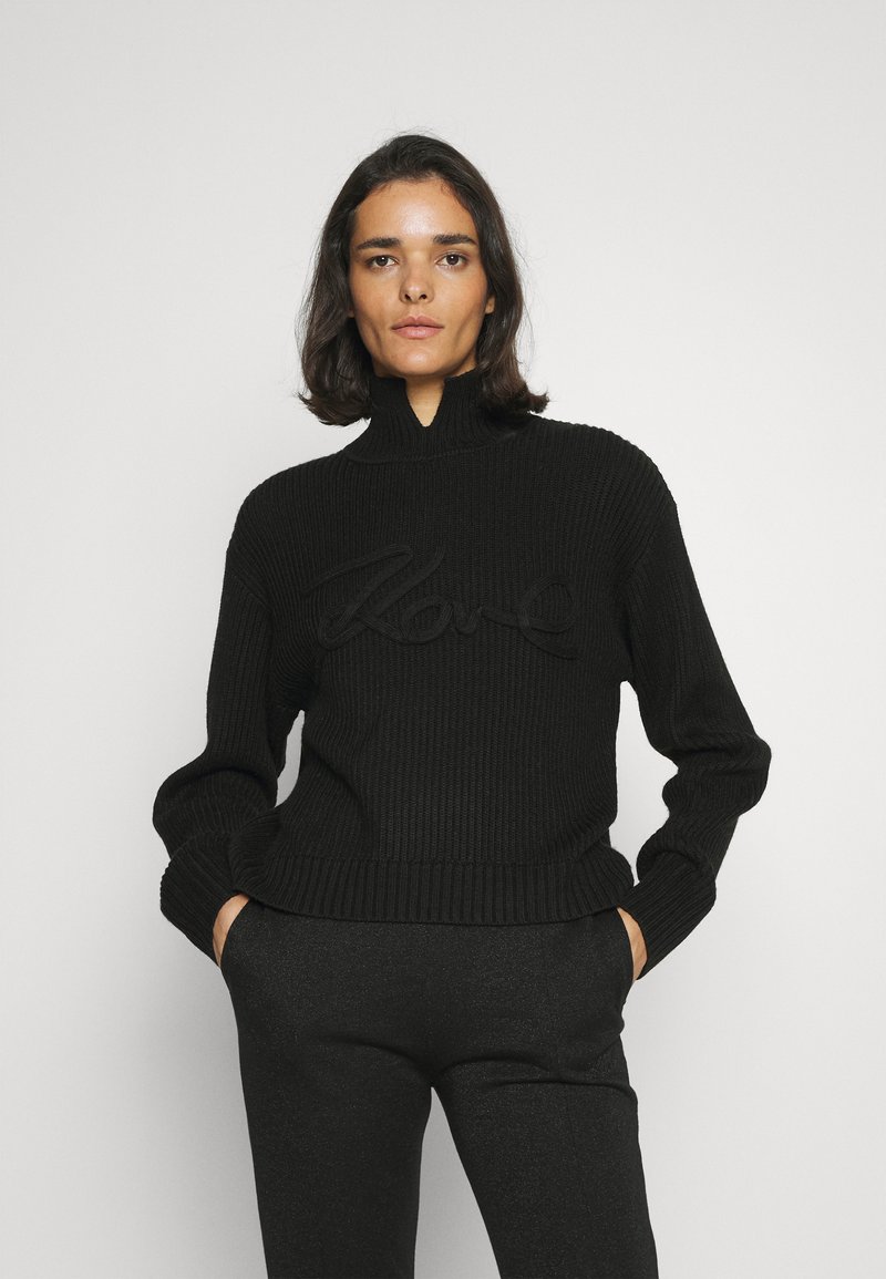 Pull Karl Lagerfeld Pour Femme - Taille S/P - Noir Fantaisie - Occasion En Excellent état