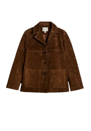 BHOEM, REGULAR FIT -  STRAIGHT - Giacca di pelle - tan brown