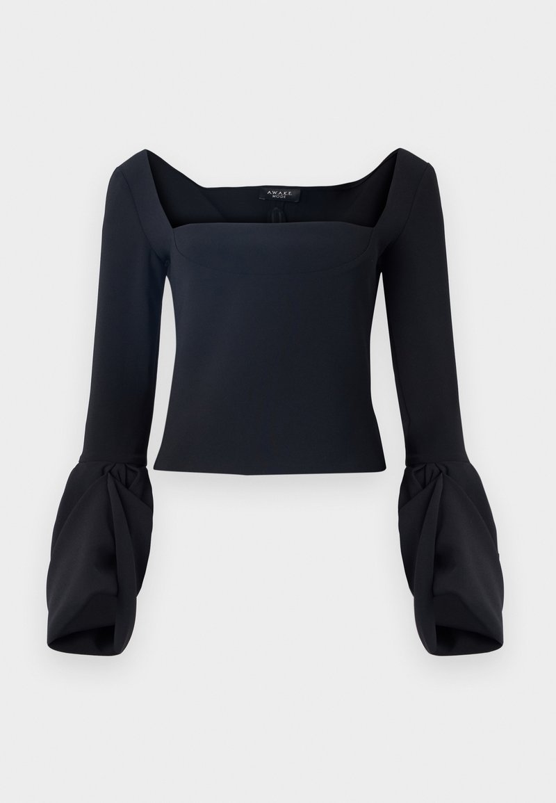 A.W.A.K.E. MODE SQUARE DÉCOLLETÉ AND EXAGGERATED PUFF CUFFS - Long ...