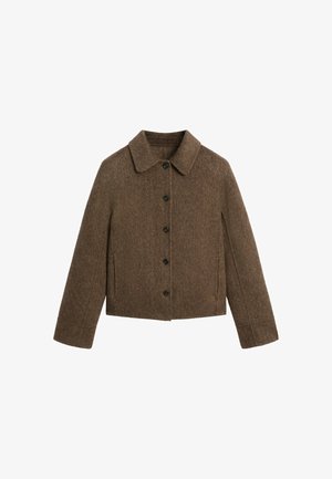 Massimo Dutti, SHORT BUTTONED COAT - Let jakke / Sommerjakker - dark brown