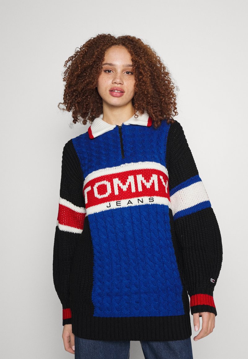 Tommy Jeans TJW MODERN SPORT Jersey de punto black/multi/negro