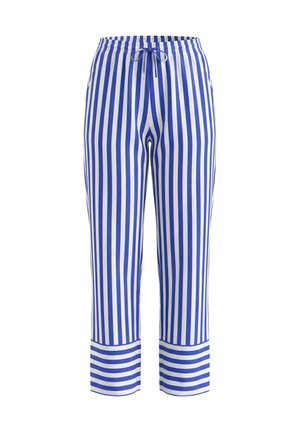 Ulla Popken, STRIPED DRAWSTRING WAIST PANTS - Pantaloni - azure