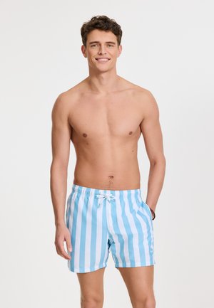 REGULAR FIT BROAD STRIPE - Swimming shorts - blue sky stripe