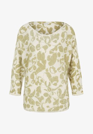 Maglione - green floral knit design