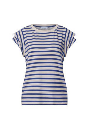 Street One Studio, T-SHIRT MIT VOLANT-ÄRMELN UND PRINT - T-shirts print - optic blue