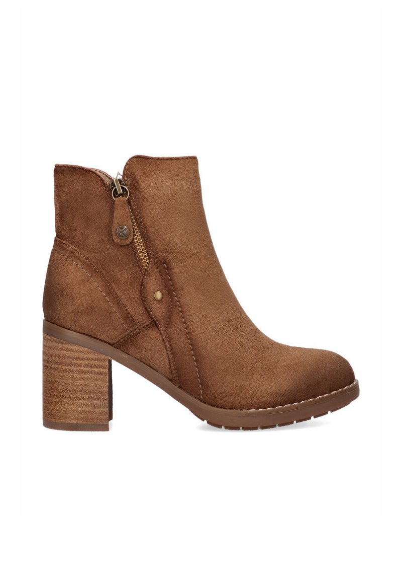 ETIKA BURY - Botines con plataforma - camel