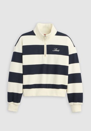Levi's® EVERYDAY 1/4 ZIP - Sudadera - bright white/navy blazer