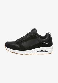 Selezionato, black leather / pu / white trim