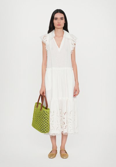 Sensi Studio OPEN WEAVE - Velika torba - verde limon/camel/forest