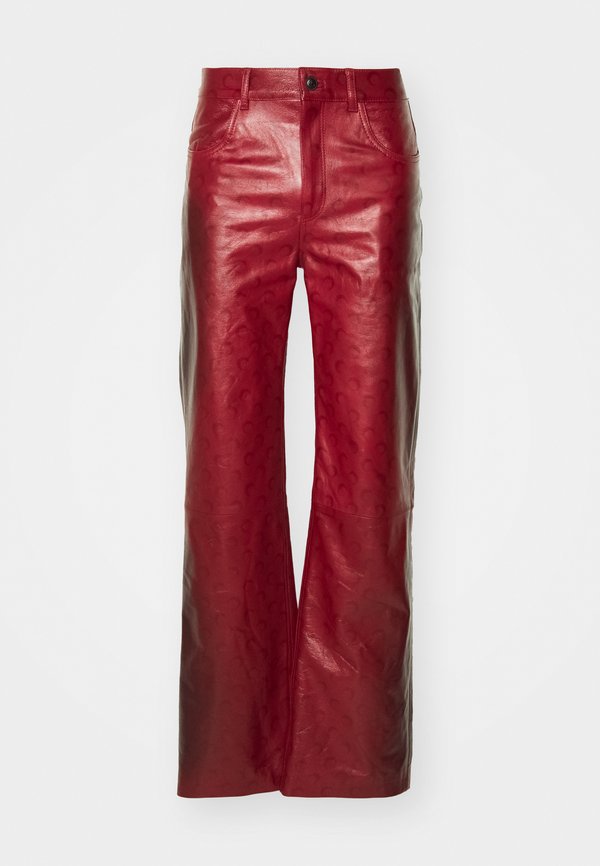 MOONOGRAM EMBOSSED WIDE LEG PANTS - Leather trousers3