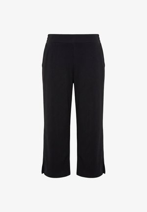 Angel of Style, CULOTTES, STRAIGHT LEG, ELASTIC WAISTBAND, SIDE SLITS - Stoffhose - black