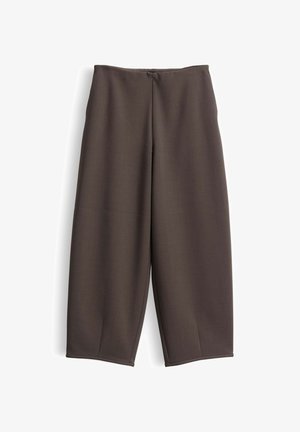 someday., MID RISE MELANGE BARREL - Stoffhose - taupewood melange