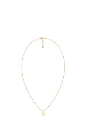 Kuldne kaelakee peene ahelaga, millel on väike tähestikuline "s" ripats. Reguleeritav pikkus turvalise kinnituse ja pikendusahelaga.