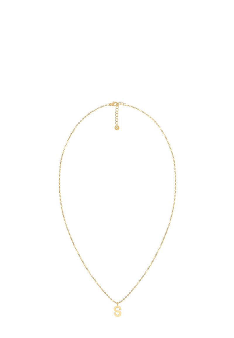 Kuldne kaelakee peene ahelaga, millel on väike tähestikuline "s" ripats. Reguleeritav pikkus turvalise kinnituse ja pikendusahelaga.