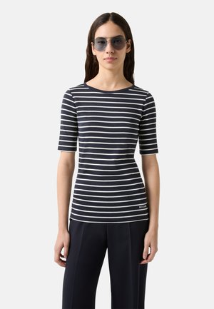 Bogner LOUNA - Triko s potiskem - navy-blau off-white