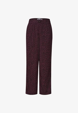 Street One, MID WAIST STRAIGHT LEG HOSE MIT PRINT - Stoffhose - rustic rouge