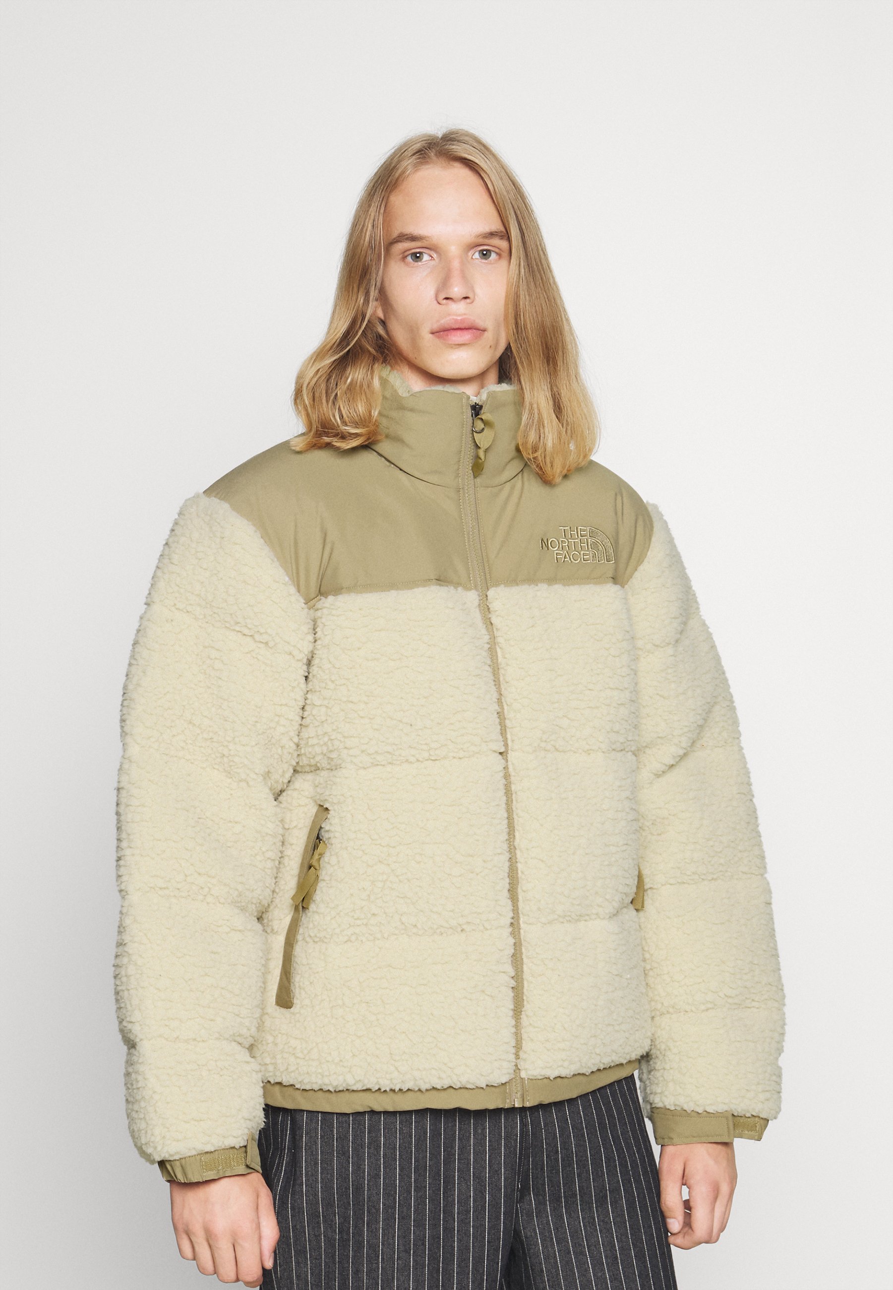 The North Face Sherpa Nuptse Jacket Daunenjacke Bleached Sand Kelp Tan Beige Zalando De