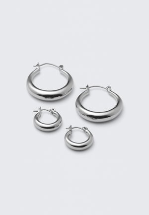 Weekday HOOP EARRINGS 2 PACK - Korvakorut - silver-coloured