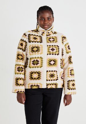 ONLY Carmakoma VIBBE  - Téli dzseki - moonbeam/lizard/mustard gold/pinecone/misty