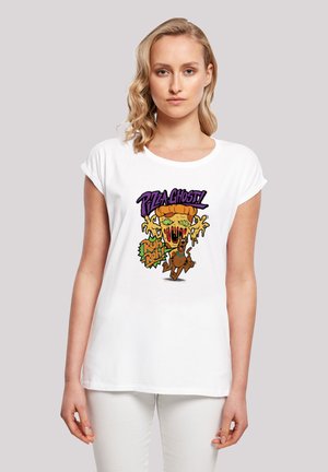 F4NT4STIC SCOOBY DOO PIZZA GHOST GEIST - T-shirts med print - white