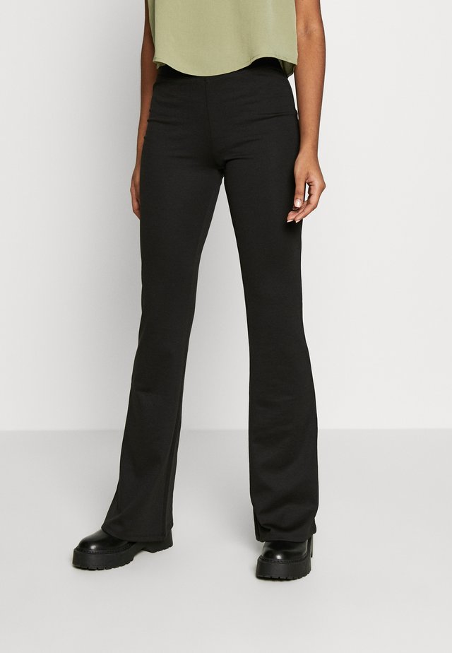 ONLFEVER FLAIRED PANTS - Stoffhose - black
