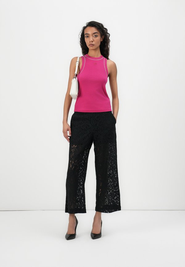 HIGH WAIST STRAIGHT LEG CROPPED TROUSER W/WAISTBAND - Trousers4
